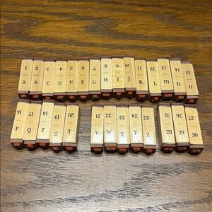 Alphabet and Number Stamp Set for Calendar Making/Crafting